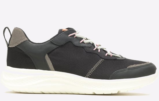 Hush Puppies Elevate Bungee Damen-Sneaker Aus Schwarzem Leder - Image 1