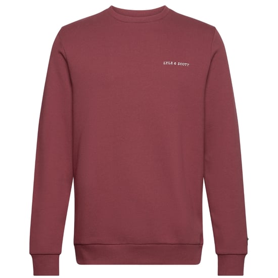 Lyle & Scott Sweatshirt mit aufgesticktem Fletcher-Logo in Burgunderrot - Image 1