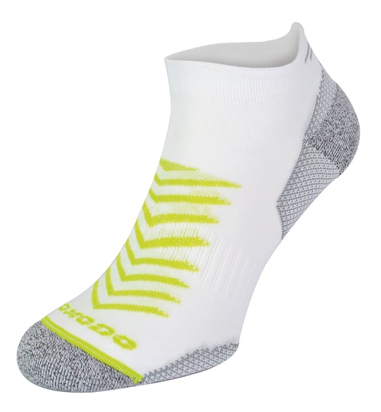 Comodo - Hi Viz Running Socken | Leichte Anti-Blasen-Sport-Socken - Weiß-Limette - Image 1