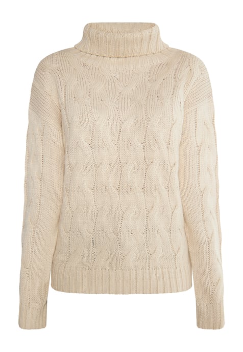 Mymo Strickpullover Damen Creme - Image 1