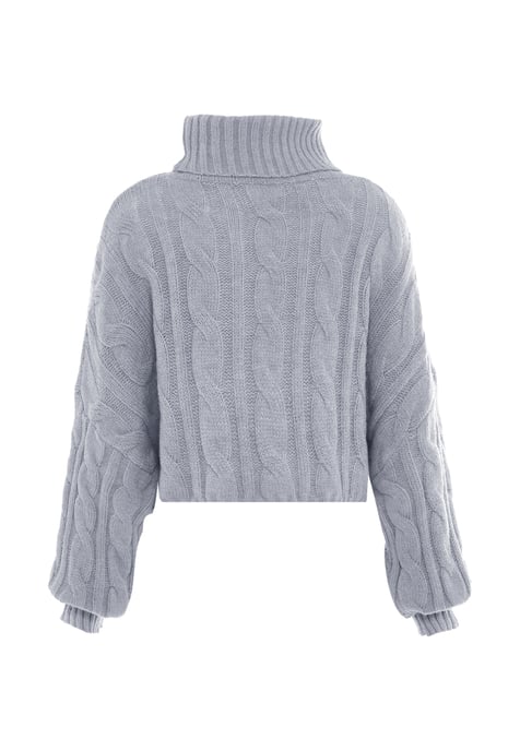 Mymo Rollkragenpullover Damen hellgrau melange - Image 2