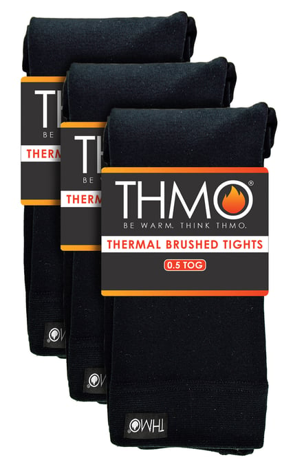 3 Paar Multipack Damen Thermostrumpfhosen | THMO | Schwarz Winter Fleece gefütterte Strumpfhosen für Damen - Schwarz - Image 2