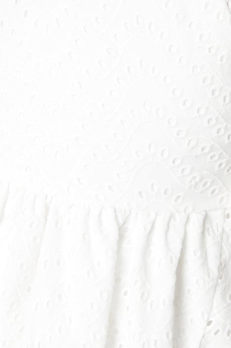Broderie Frill Wrap Dress