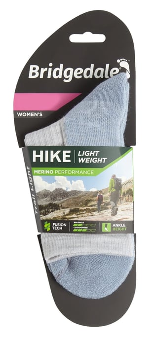 Bridgedale - Womens Wandern Merino Socken - Grau / Smoky Blue - Image 2