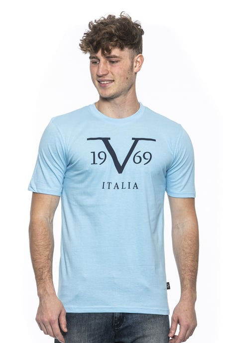 19V69 Italia Mens T-Shirt Rayan Light Blue