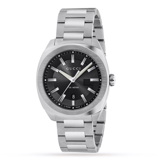 Gucci - Edelstahlarmband Sonnenstrahl Schwarzes Zifferblatt Herrenarmbanduhr - Image 1