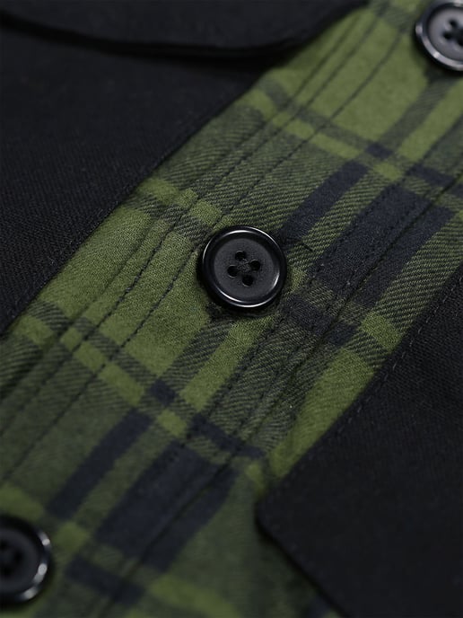 Luke 1977 Ellan Valley Regular Fit Overshirt Green