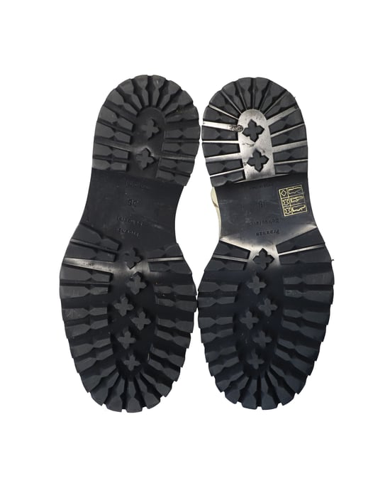 Proenza Schouler Lug-Sohle Kampfstiefel aus weißem Kalbsleder - Image 5