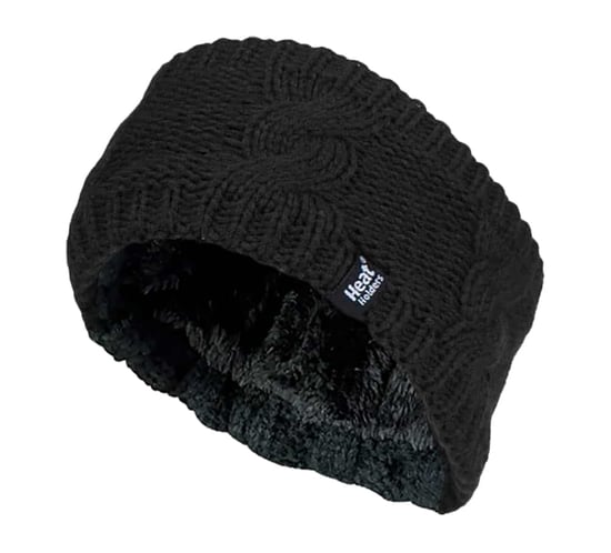Damen Kabel gestrickt Fleece gefüttert Thermal Winter Ohrwärmer Stirnband - Image 1