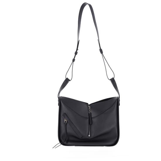 Loewe Kleine Hängematten-Tasche aus schwarzem Kalbsleder - Image 1