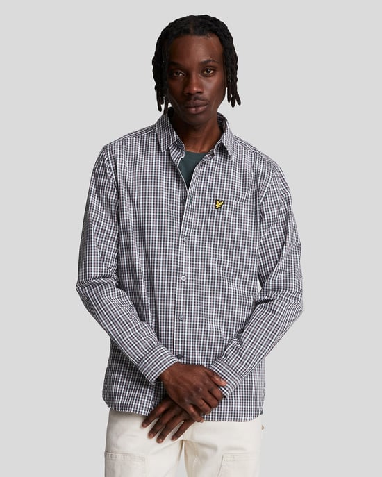 Lyle & Scott � Kariertes Gingham-Hemd in Blau - Image 1