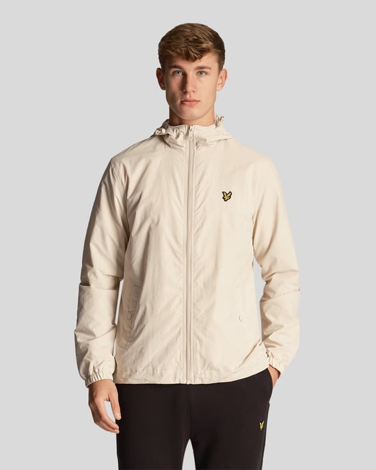 Lyle & Scott Herren-Kapuzenjacke mit durchgehendem Reißverschluss in Beige - Image 1