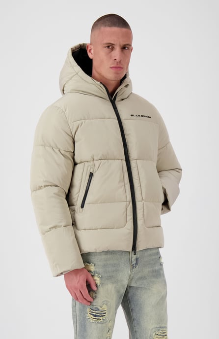 Black Bananas Block Puffer Jacket, Sand
