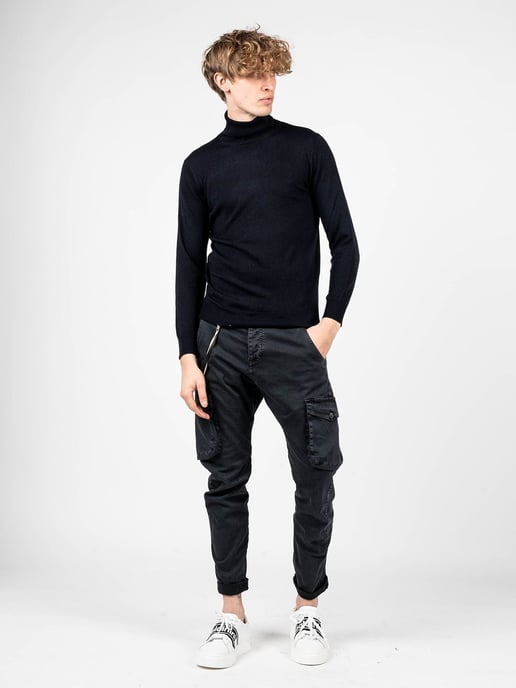 Xagon Man Pullover Turtleneck Herren dunkelblau - Image 2