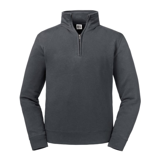 Russell Herren Authentic Zip Neck Sweatshirt (Convoy Grau) - Image 1