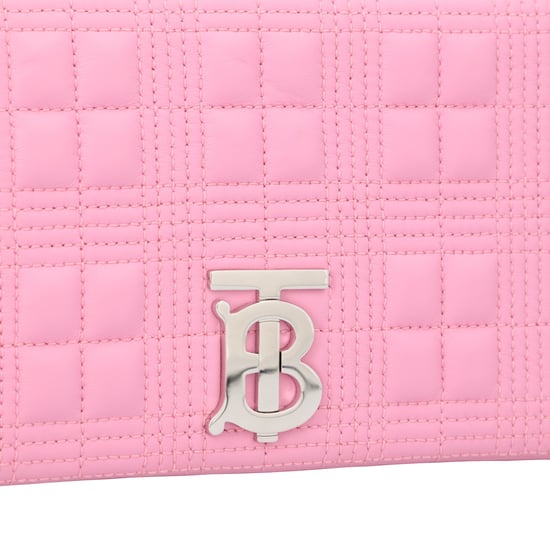 Burberry Small Lola Quilted Leather Shoulder Bag In Primrose Pink