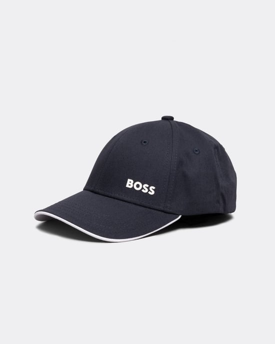 BOSS Green Mens Cotton-Twill Cap with Printed Logo