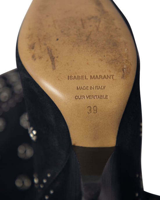 Isabel Marant „Lakky 90“ Ösenstiefel aus schwarzem Wildleder - Image 6