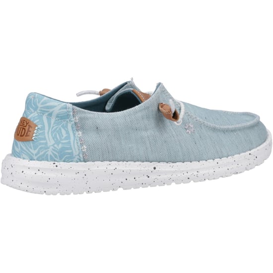 HEYDUDE Wendy Heathered Slub Tropical Leinen/Lyocell/Baumwolle Blaue Loafers für Damen - Image 2