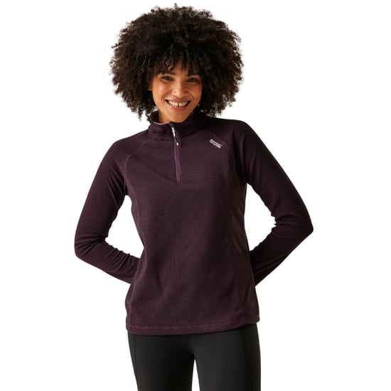 Regatta Great Outdoors Damen Fleece-Top Montes mit 1/4-Reißverschluss (Tiefpflaume/Schwarz) - Image 3
