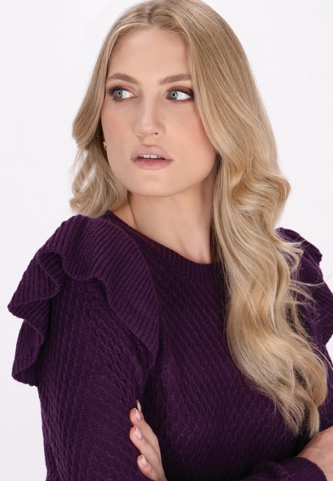 Dreimaster Pullover Damen Lila - Image 5