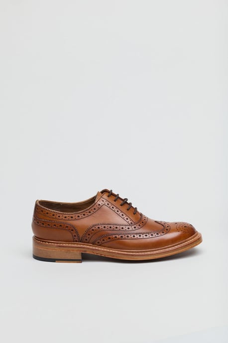 Ben Sherman Sugarman Brogue Leder Herren Braune Schnürschuhe - Image 2