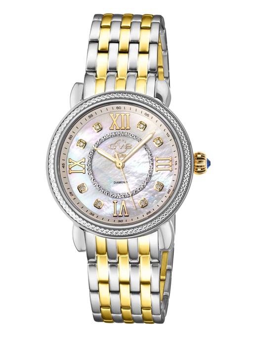 GV2 Womens Marsala 9864B Schweizer Quarz-Diamant-Edelstahl-Uhr - Image 1
