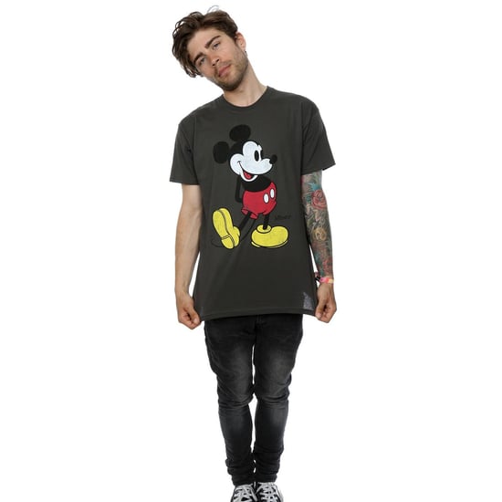 Disney Herren Mickey Mouse Classic Kick T-Shirt (Light Graphite) - Image 2