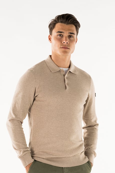 Herren-Pullover der Marke Presly & Sun. Der Pullover von Presly & Sun ist aus Bio-Baumwolle hergestellt und hat eine normale Passform. Die weiche Baumwolle sorgt für hohen Tragekomfort. Marke: Presly & SunModellname: Brad Long Sleeve Knitted PoloKategori - Image 2