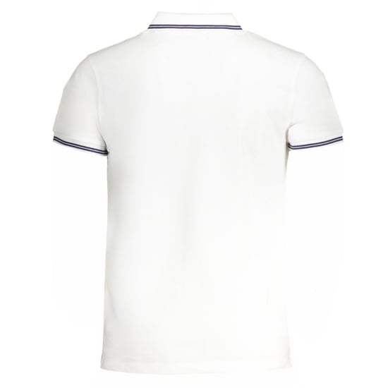 Cavalli Class Poloshirt mit Tipped-Kragen Blau Logo Weiß - Image 2