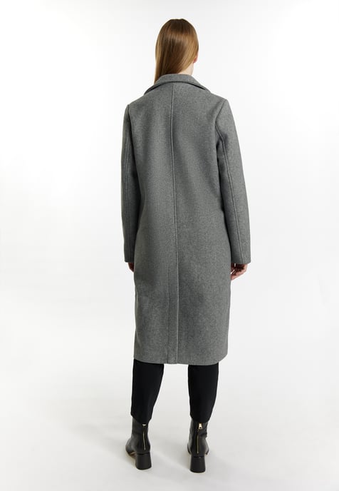 Dreimaster Übergangsjacke in Wolloptik Damen grau melange - Image 3