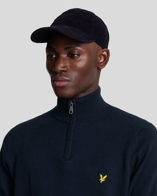 Lyle & Scott Cotton Merino 1/4 Zip Jumper Navy