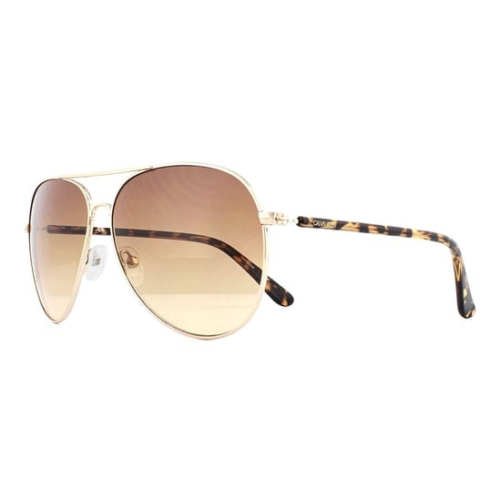 Calvin Klein Sonnenbrille CK19314S 717 Gold Schildkröte Braun Verlauf - Image 2