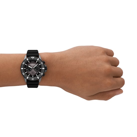 Emporio Armani Diver Schwarz Herren Armbanduhr AR11515 - Image 4