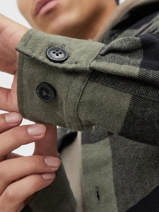 Produkt Dean Check Overshirt  Grun - Image 3