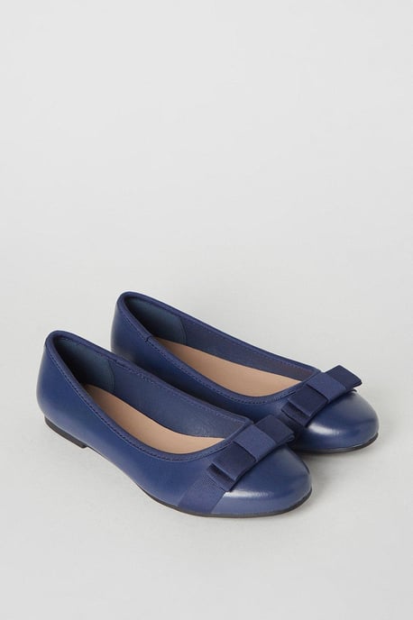 Wide Fit Paris Bow Detail Ballet Pumps - Image 3