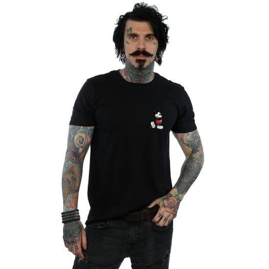 Disney Herren Mickey Mouse Kickin Retro Chest T-Shirt (Schwarz) - Image 2