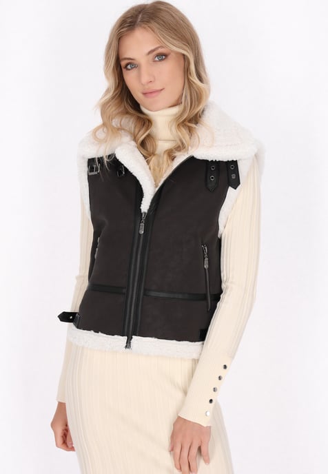 Dreimaster Weste Damen Dunkelbraun - Image 3