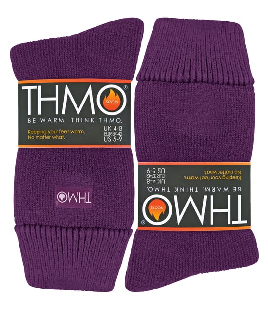 THMO - Ladies Cosy Thermal Slipper Bettsocken mit Anti-Rutsch-Greifern - Image 2