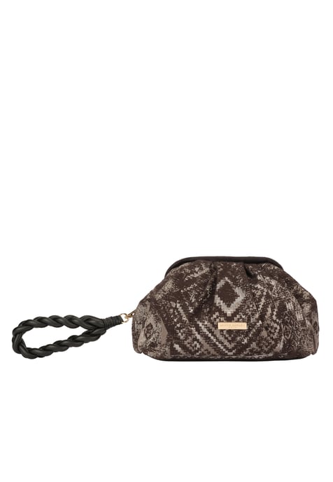 Laura Ashley – Schwarz-Silberfarbene Beuteltasche - Image 1