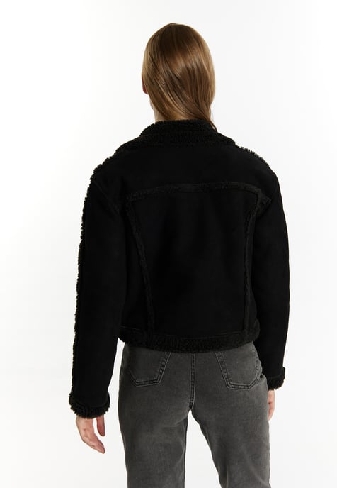 Dreimaster Bikerjacke aus Leder Damen schwarz - Image 4