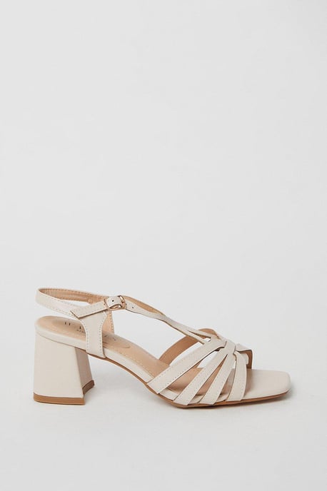 Sara T Bar Medium Block Heeled Sandals