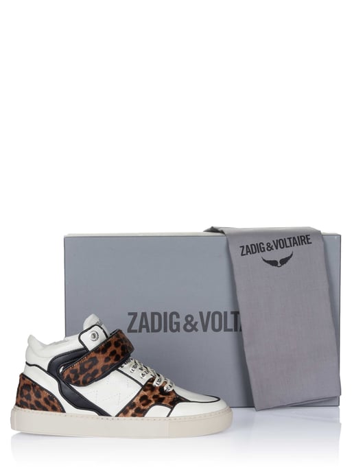 Zadig Voltaire Mid Flash Printed Cowskin Sneaker - Image 4