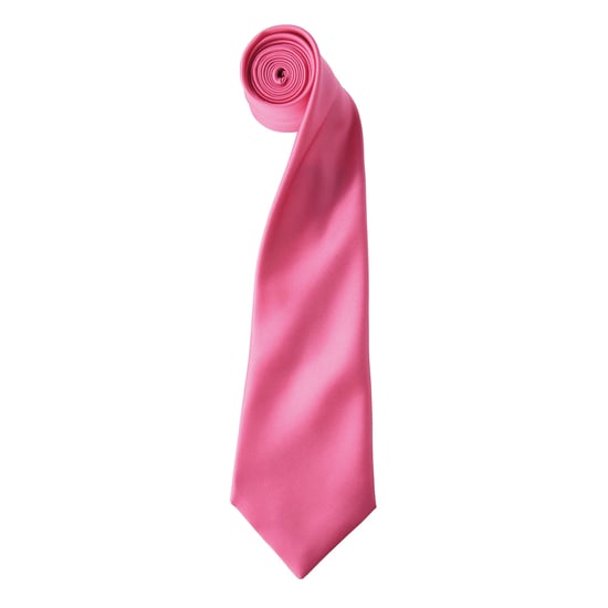 Premier Herrenkrawatte aus Satin (schmales Blatt) (Fuchsia) - Image 1