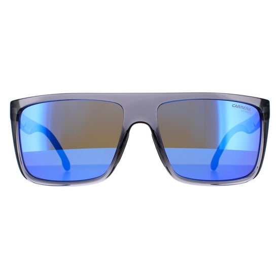 Carrera Rectangle Mens Grey Blue Mirror Sonnenbrille - Image 1