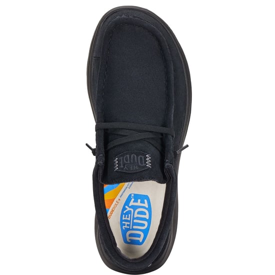 HEYDUDE Wally X Wildleder Herren Schwarz Bootsschuhe - Image 3