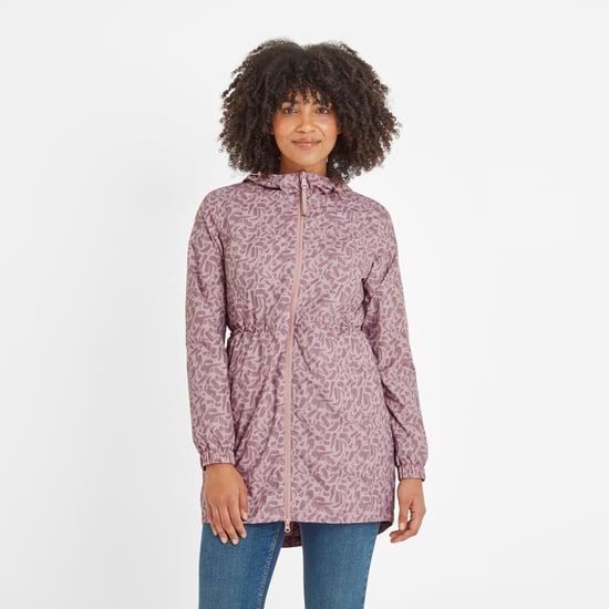 Kilnsey Womens Waterproof Jacket - Dusky Rose Brushstroke Print
