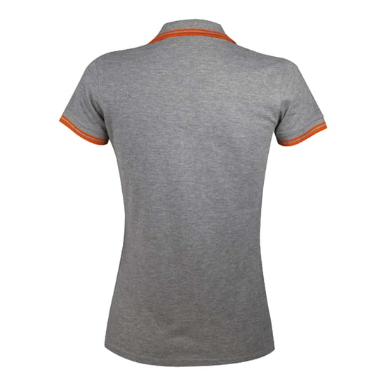 SOLS - "Pasadena" Poloshirt für Damen (Grau meliert/Orange) - Image 2