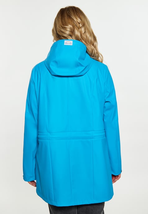 Schmuddelwedda Curvy Regenmantel Damen Cyanblau - Image 4