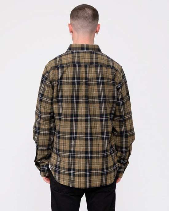 Oliver Sweeney Censo Mens Long Sleeved Brushed Cotton Shirt - Image 4